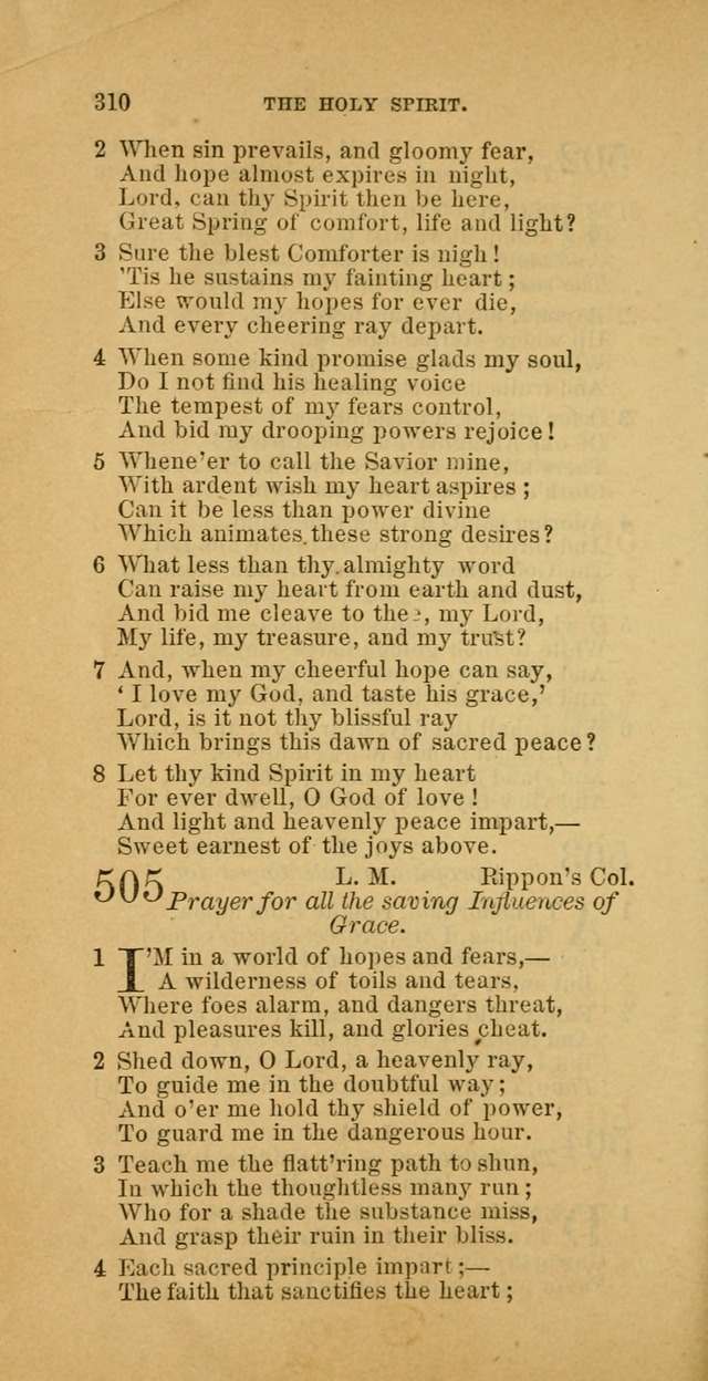 The Baptist Hymn Book: comprising a large and choice collection of psalms, hymns and spiritual songs, adapted to the faith and order of the Old School, or Primitive Baptists (2nd stereotype Ed.) page 312