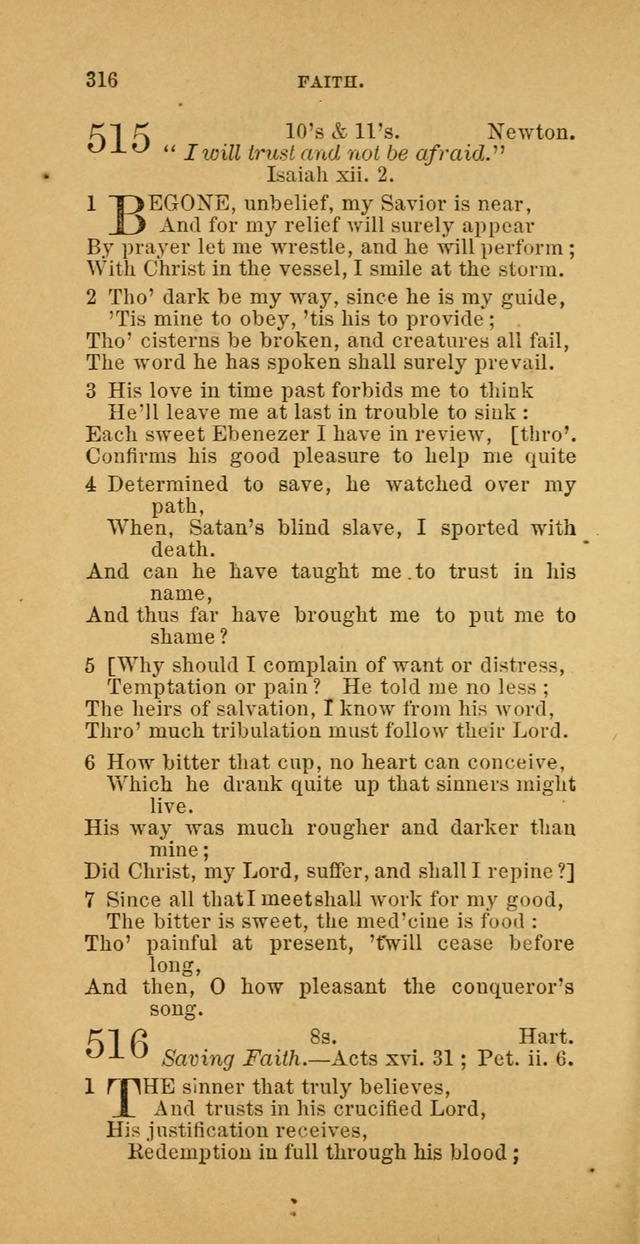 The Baptist Hymn Book: comprising a large and choice collection of psalms, hymns and spiritual songs, adapted to the faith and order of the Old School, or Primitive Baptists (2nd stereotype Ed.) page 318