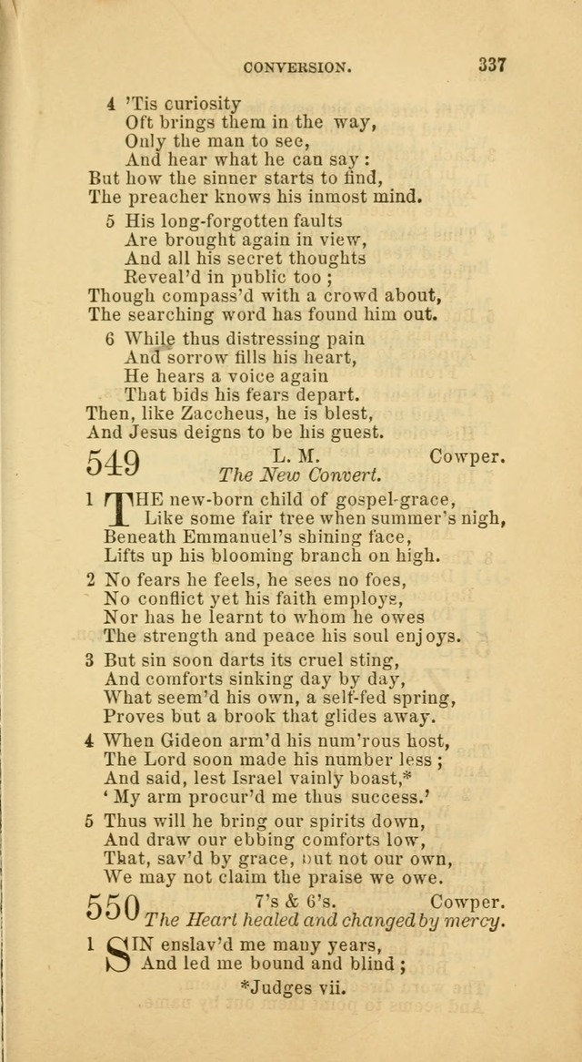 The Baptist Hymn Book: comprising a large and choice collection of psalms, hymns and spiritual songs, adapted to the faith and order of the Old School, or Primitive Baptists (2nd stereotype Ed.) page 339