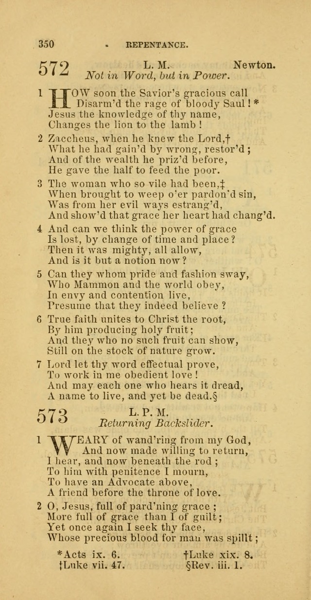 The Baptist Hymn Book: comprising a large and choice collection of psalms, hymns and spiritual songs, adapted to the faith and order of the Old School, or Primitive Baptists (2nd stereotype Ed.) page 352