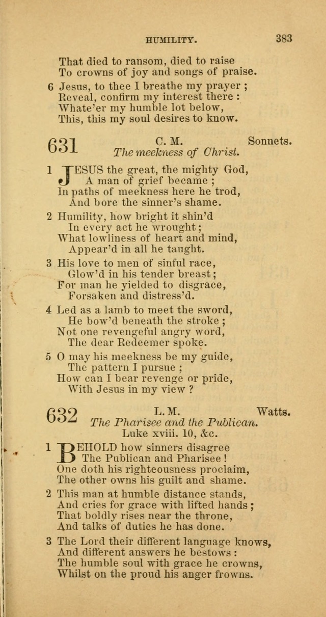 The Baptist Hymn Book: comprising a large and choice collection of psalms, hymns and spiritual songs, adapted to the faith and order of the Old School, or Primitive Baptists (2nd stereotype Ed.) page 385