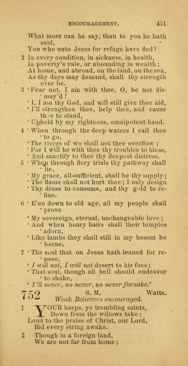 The Baptist Hymn Book: comprising a large and choice collection of psalms, hymns and spiritual songs, adapted to the faith and order of the Old School, or Primitive Baptists (2nd stereotype Ed.) page 453