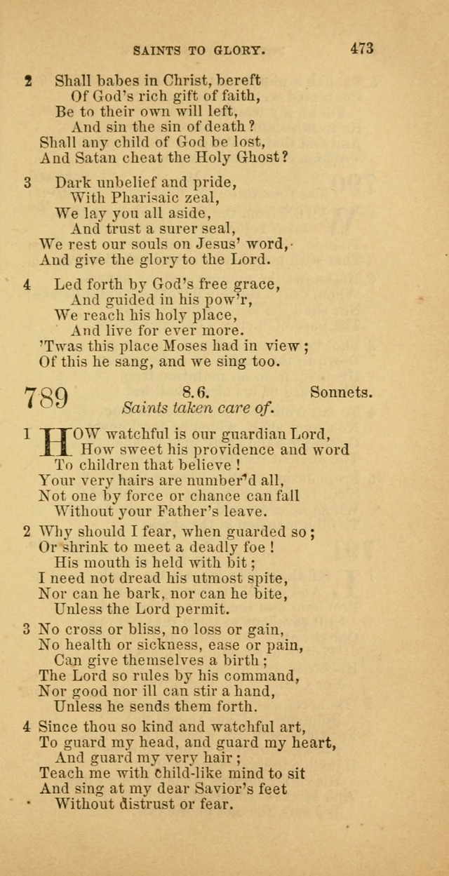 The Baptist Hymn Book: comprising a large and choice collection of psalms, hymns and spiritual songs, adapted to the faith and order of the Old School, or Primitive Baptists (2nd stereotype Ed.) page 475