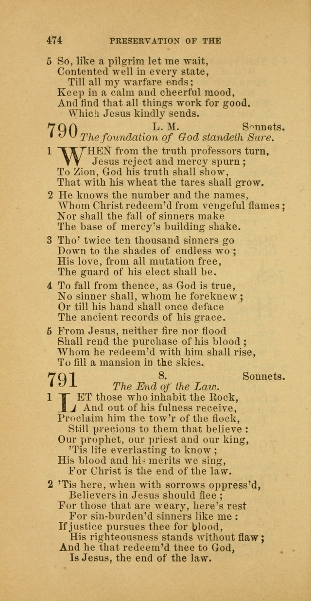 The Baptist Hymn Book: comprising a large and choice collection of psalms, hymns and spiritual songs, adapted to the faith and order of the Old School, or Primitive Baptists (2nd stereotype Ed.) page 476