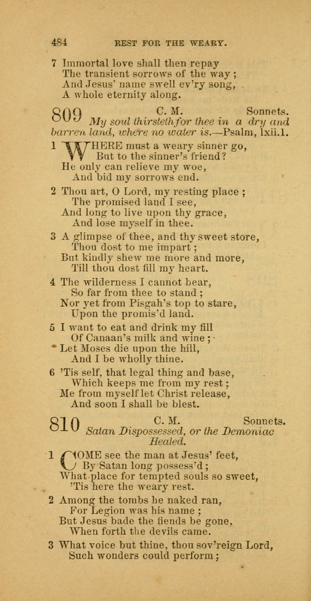 The Baptist Hymn Book: comprising a large and choice collection of psalms, hymns and spiritual songs, adapted to the faith and order of the Old School, or Primitive Baptists (2nd stereotype Ed.) page 486