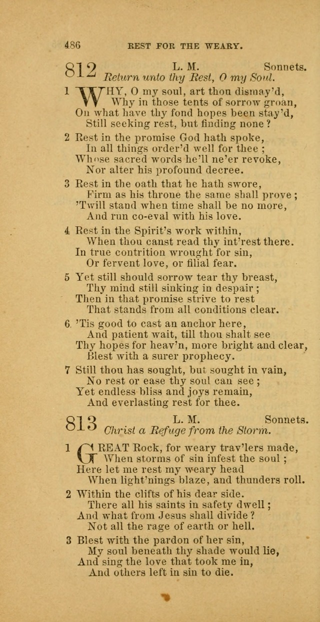 The Baptist Hymn Book: comprising a large and choice collection of psalms, hymns and spiritual songs, adapted to the faith and order of the Old School, or Primitive Baptists (2nd stereotype Ed.) page 488