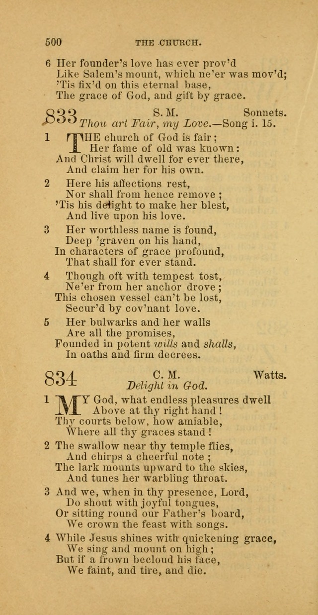 The Baptist Hymn Book: comprising a large and choice collection of psalms, hymns and spiritual songs, adapted to the faith and order of the Old School, or Primitive Baptists (2nd stereotype Ed.) page 502
