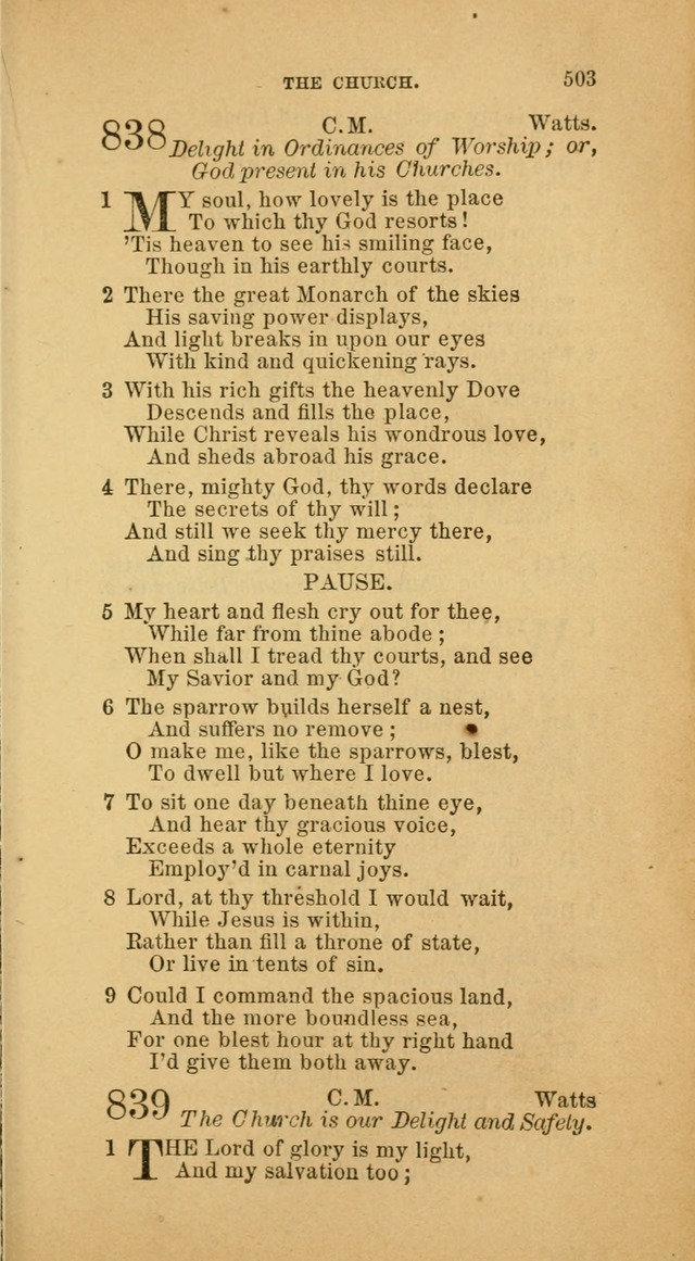 The Baptist Hymn Book: comprising a large and choice collection of psalms, hymns and spiritual songs, adapted to the faith and order of the Old School, or Primitive Baptists (2nd stereotype Ed.) page 505