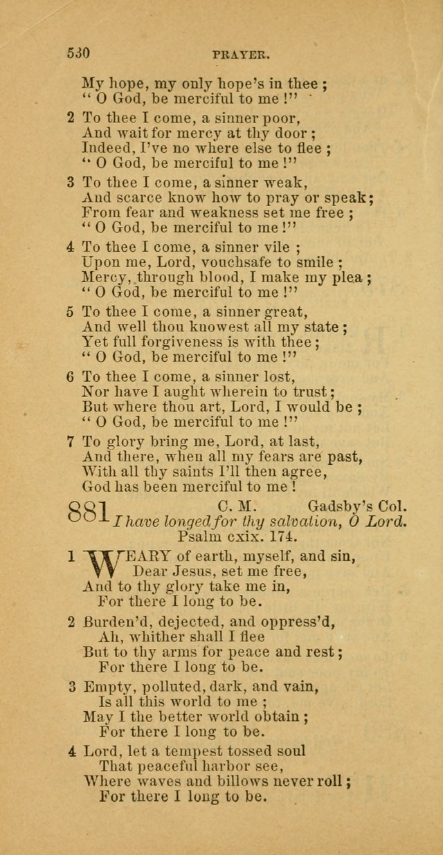 The Baptist Hymn Book: comprising a large and choice collection of psalms, hymns and spiritual songs, adapted to the faith and order of the Old School, or Primitive Baptists (2nd stereotype Ed.) page 532