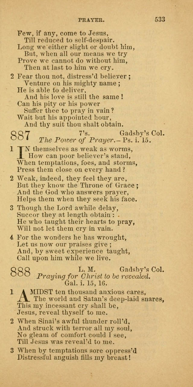 The Baptist Hymn Book: comprising a large and choice collection of psalms, hymns and spiritual songs, adapted to the faith and order of the Old School, or Primitive Baptists (2nd stereotype Ed.) page 535