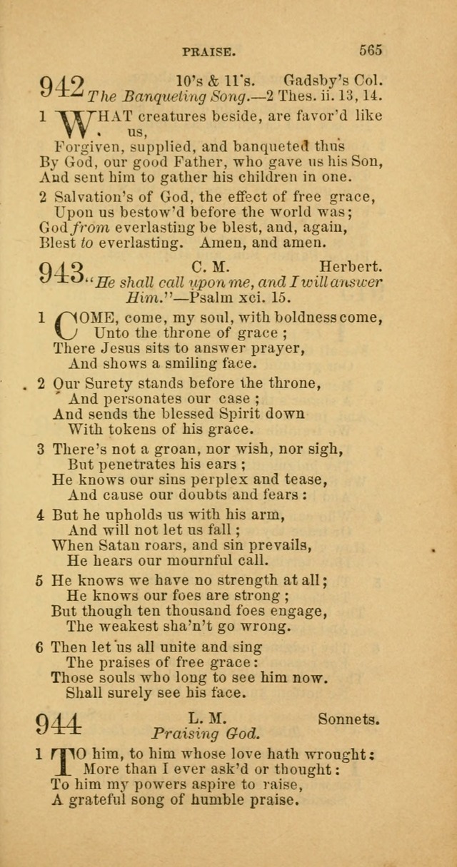 The Baptist Hymn Book: comprising a large and choice collection of psalms, hymns and spiritual songs, adapted to the faith and order of the Old School, or Primitive Baptists (2nd stereotype Ed.) page 567