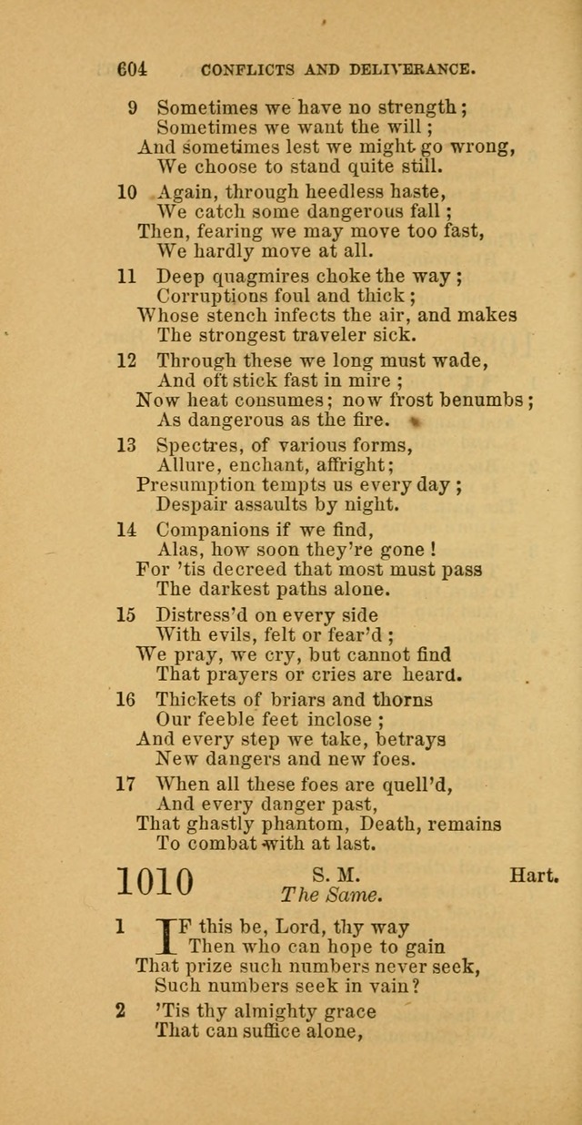 The Baptist Hymn Book: comprising a large and choice collection of psalms, hymns and spiritual songs, adapted to the faith and order of the Old School, or Primitive Baptists (2nd stereotype Ed.) page 606