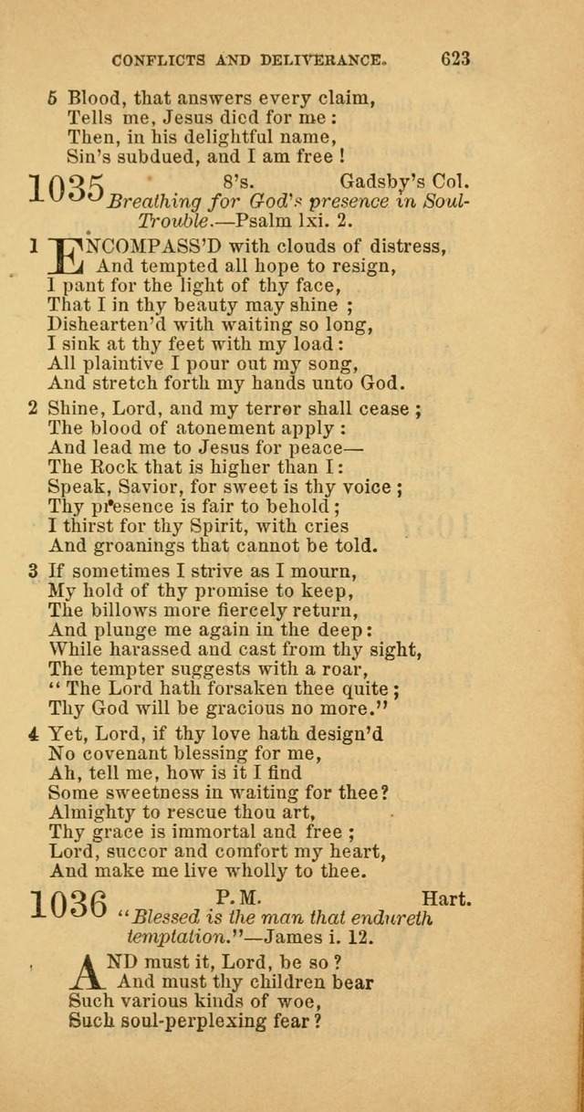 The Baptist Hymn Book: comprising a large and choice collection of psalms, hymns and spiritual songs, adapted to the faith and order of the Old School, or Primitive Baptists (2nd stereotype Ed.) page 625