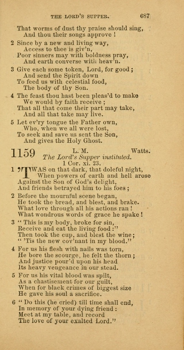 The Baptist Hymn Book: comprising a large and choice collection of psalms, hymns and spiritual songs, adapted to the faith and order of the Old School, or Primitive Baptists (2nd stereotype Ed.) page 689