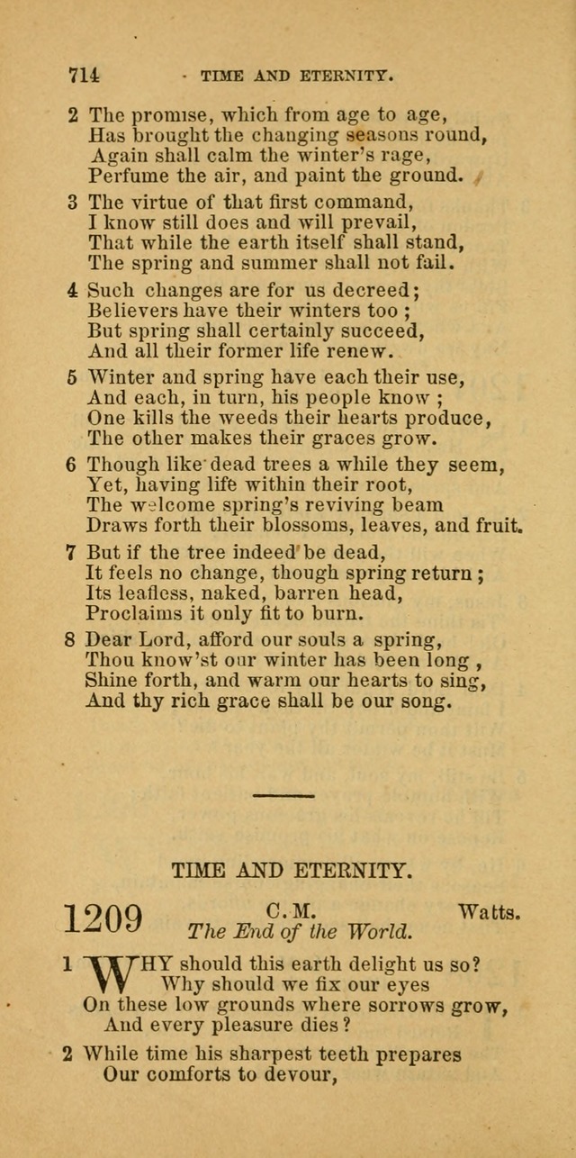 The Baptist Hymn Book: comprising a large and choice collection of psalms, hymns and spiritual songs, adapted to the faith and order of the Old School, or Primitive Baptists (2nd stereotype Ed.) page 716