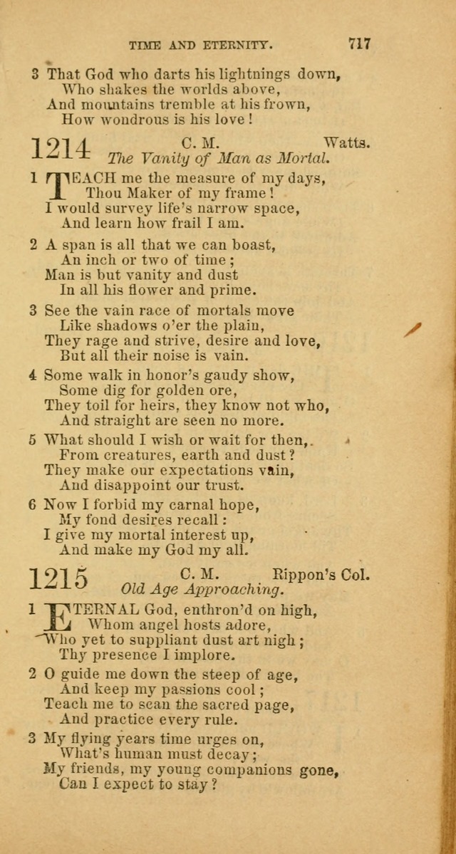 The Baptist Hymn Book: comprising a large and choice collection of psalms, hymns and spiritual songs, adapted to the faith and order of the Old School, or Primitive Baptists (2nd stereotype Ed.) page 719