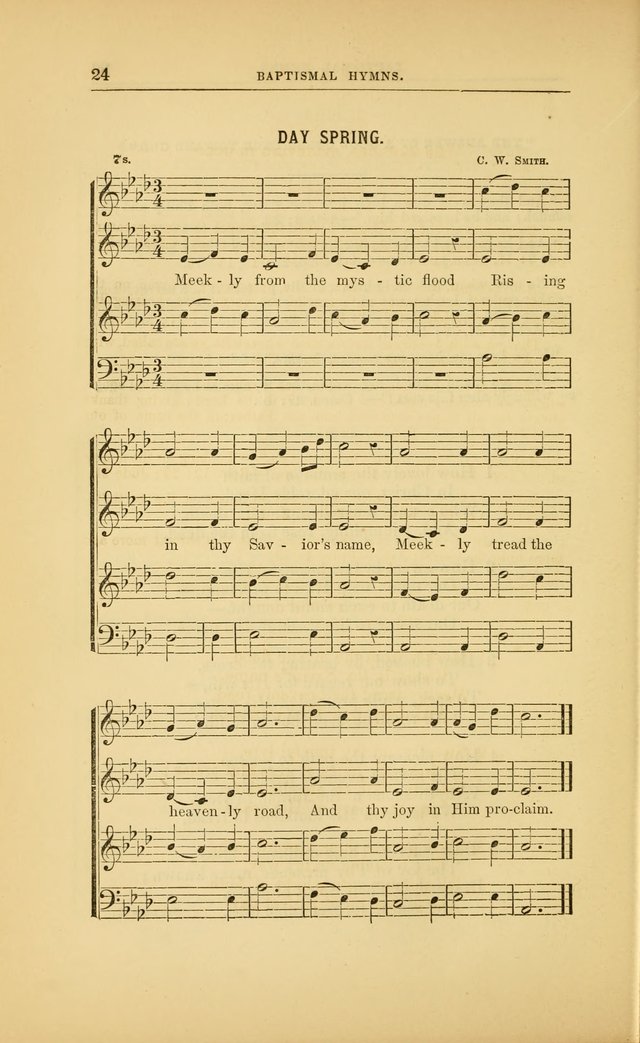 Baptismal Harmonies: or, Baptismal Hymns: prepared with special reference to the design and singifcancy of the ordinance, in its relation to the work of Christ and the experience and profession of... page 25
