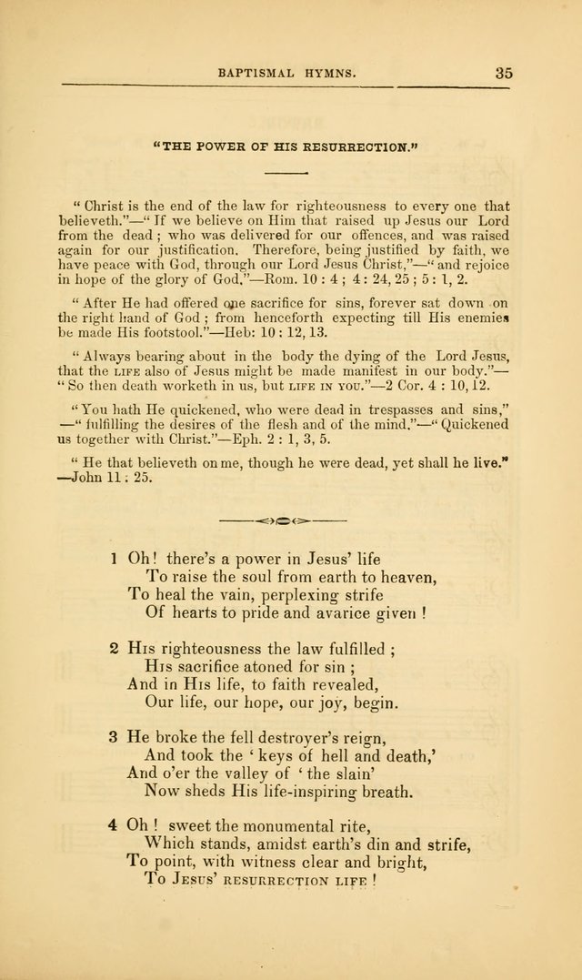 Baptismal Harmonies: or, Baptismal Hymns: prepared with special reference to the design and singifcancy of the ordinance, in its relation to the work of Christ and the experience and profession of... page 36