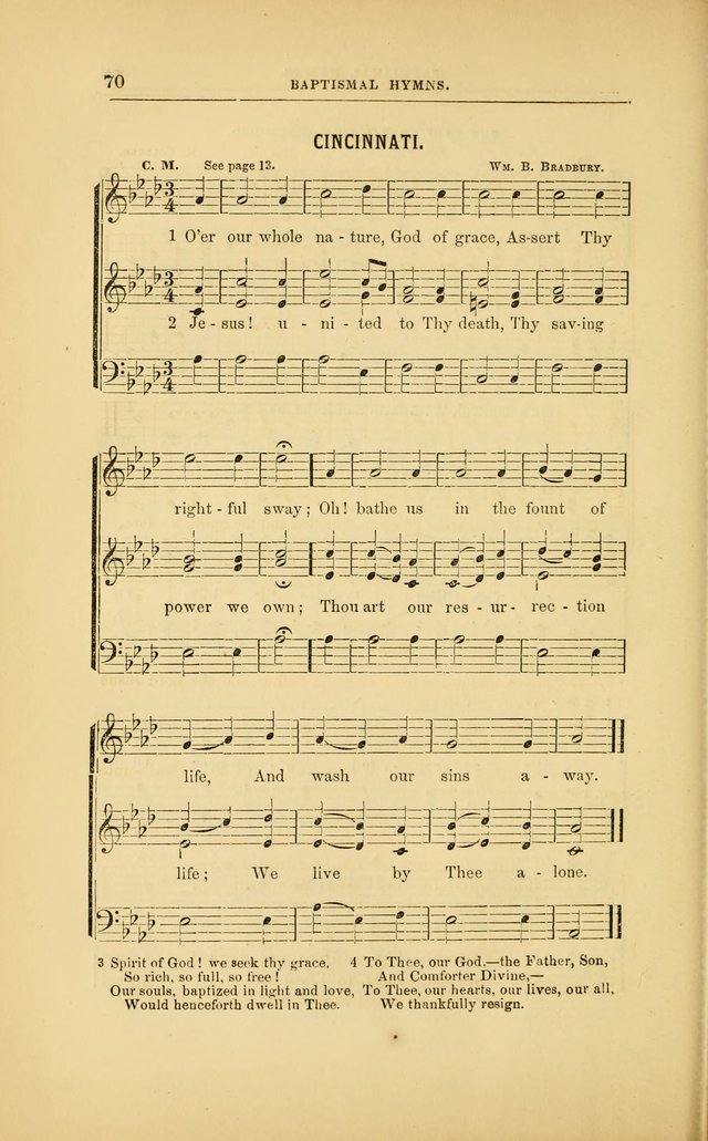 Baptismal Harmonies: or, Baptismal Hymns: prepared with special reference to the design and singifcancy of the ordinance, in its relation to the work of Christ and the experience and profession of... page 71