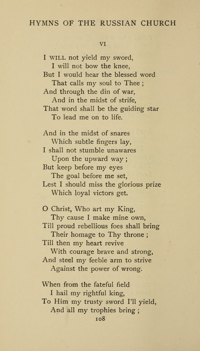 Hymns of the Russian Church: being translations, centos, and suggestions from the Greek office books with an introduction page 108