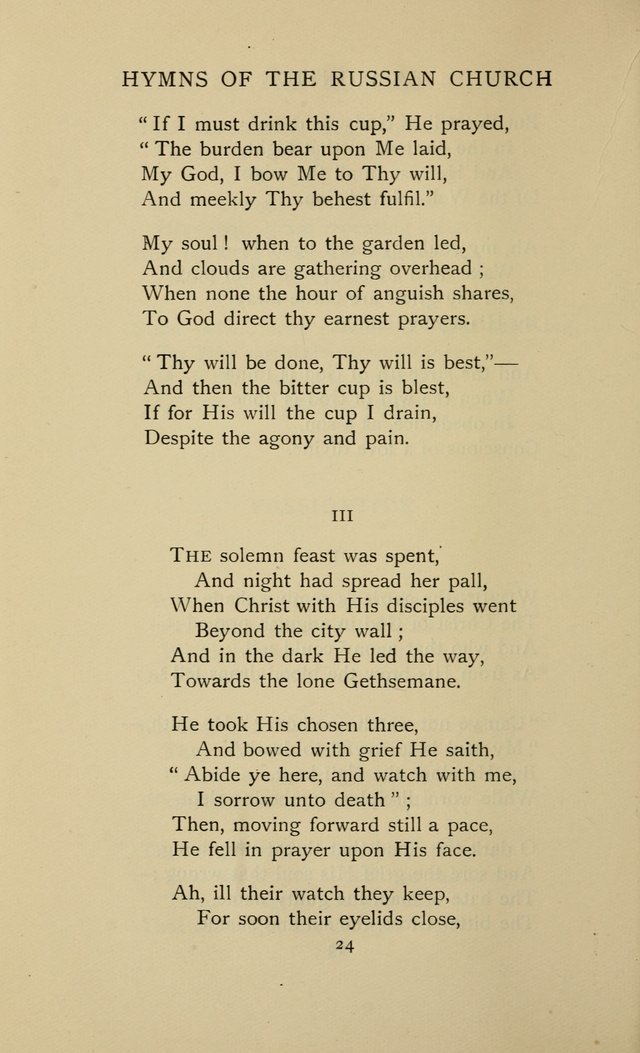 Hymns of the Russian Church: being translations, centos, and suggestions from the Greek office books with an introduction page 24