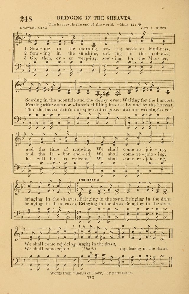 The Brethren Hymnody: with tunes for the sanctuary, Sunday-school, prayer meeting and home circle page 110