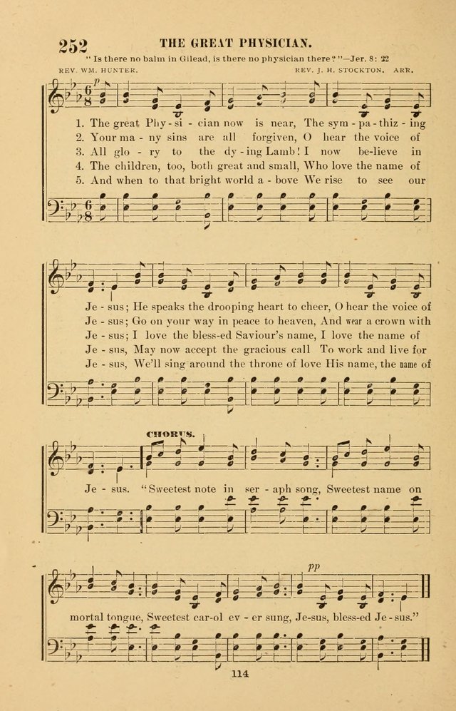 The Brethren Hymnody: with tunes for the sanctuary, Sunday-school, prayer meeting and home circle page 114