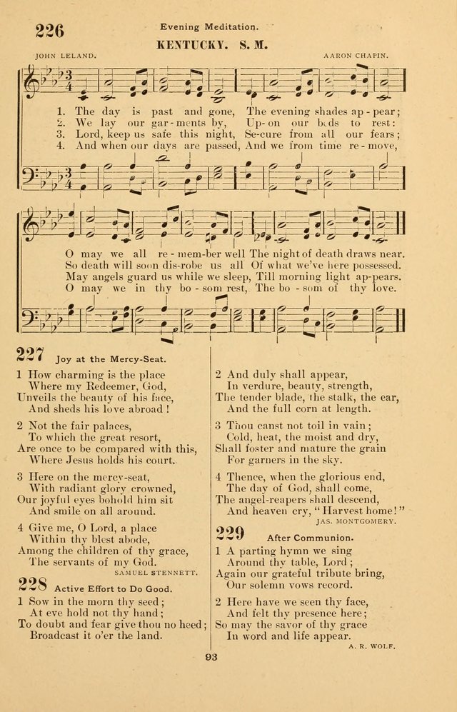 The Brethren Hymnody: with tunes for the sanctuary, Sunday-school, prayer meeting and home circle page 93