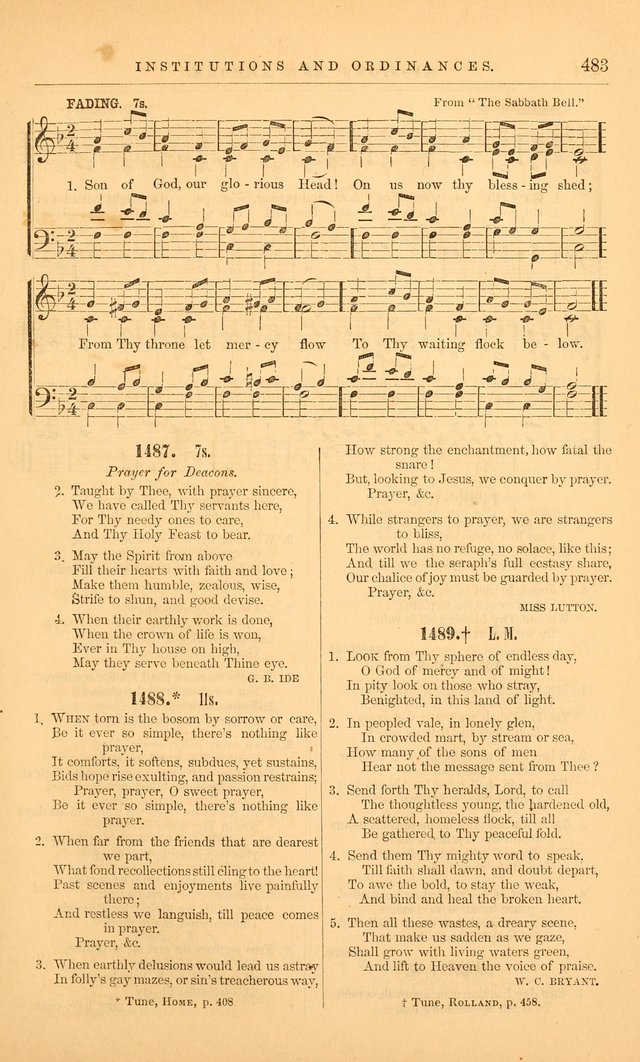 The Baptist Hymn and Tune Book: being "The Plymouth Collection" enlarged and adapted to the use of Baptist churches page 537