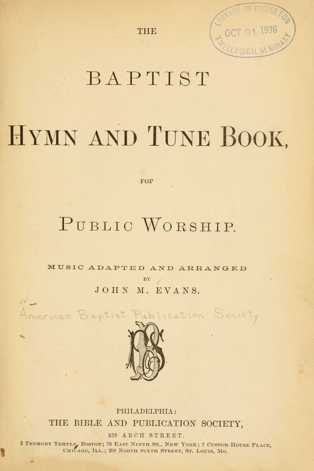 The Baptist Hymn and Tune Book, for Public Worship page 10