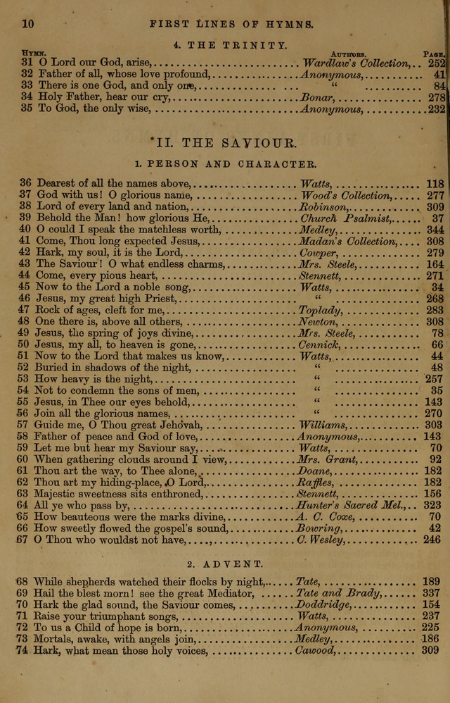 Book of Hymns and Tunes, comprising the psalms and hymns for the worship of God, approved by the general assembly of 1866, arranged with appropriate tunes... by authority of the assembly of 1873 page 10