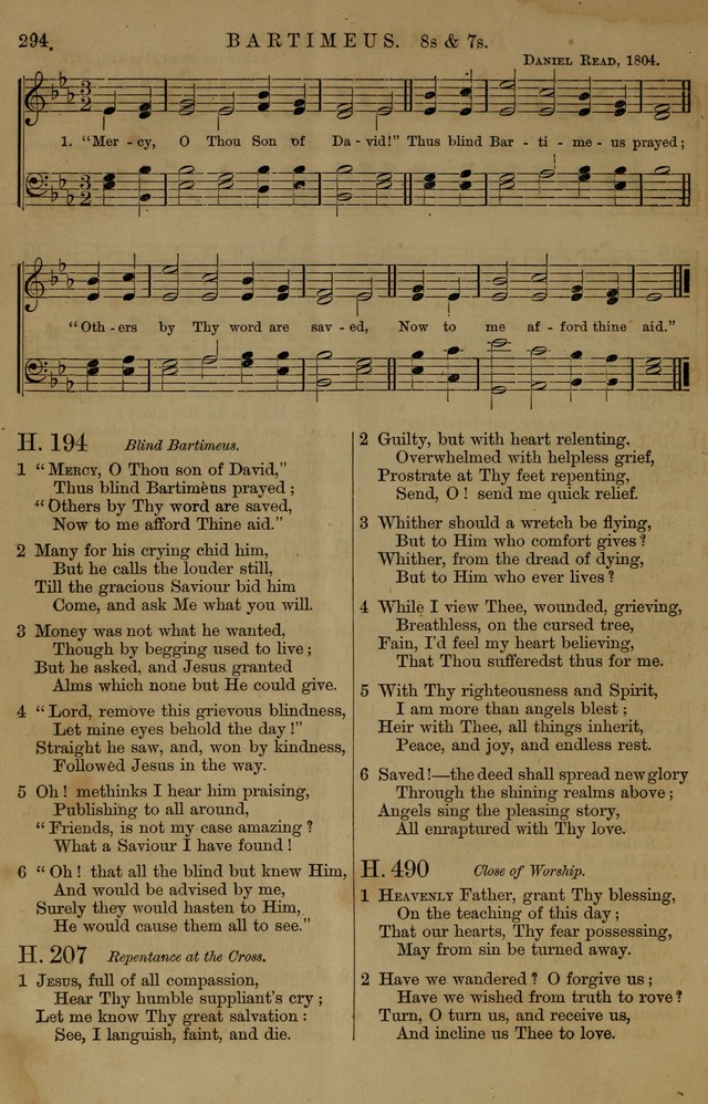 Book of Hymns and Tunes, comprising the psalms and hymns for the worship of God, approved by the general assembly of 1866, arranged with appropriate tunes... by authority of the assembly of 1873 page 292