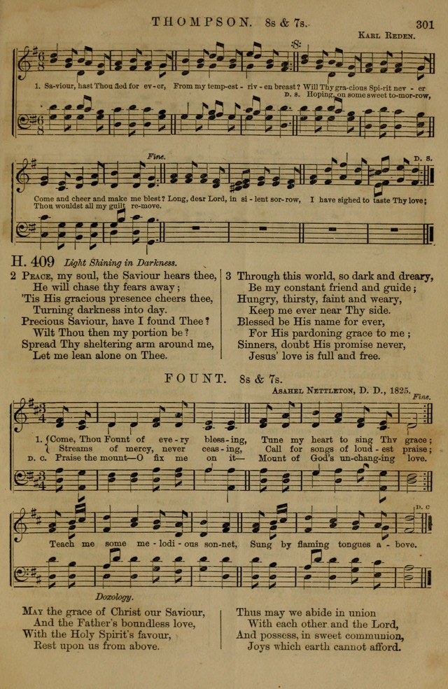 Book of Hymns and Tunes, comprising the psalms and hymns for the worship of God, approved by the general assembly of 1866, arranged with appropriate tunes... by authority of the assembly of 1873 page 299
