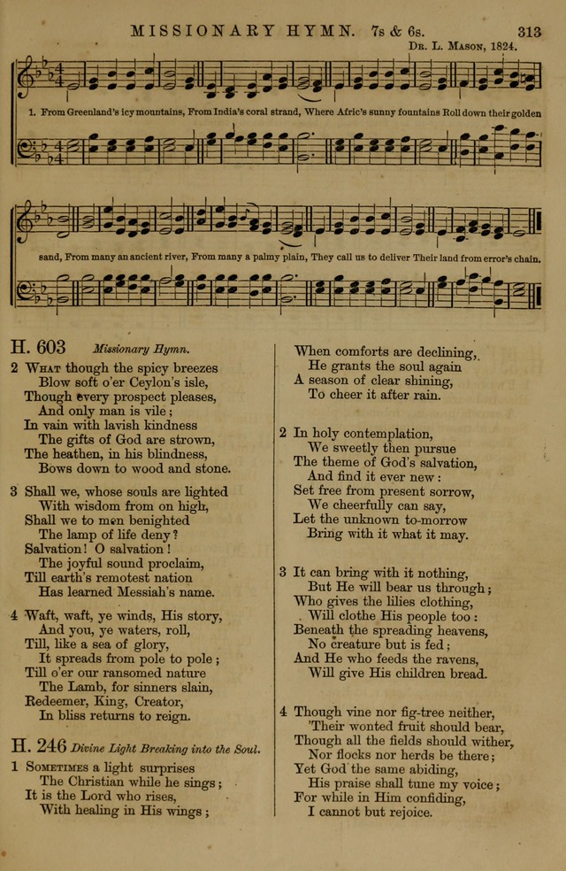 Book of Hymns and Tunes, comprising the psalms and hymns for the worship of God, approved by the general assembly of 1866, arranged with appropriate tunes... by authority of the assembly of 1873 page 311