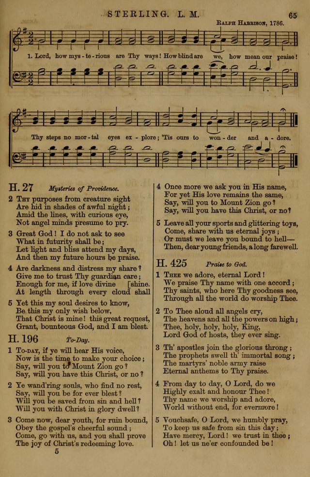 Book of Hymns and Tunes, comprising the psalms and hymns for the worship of God, approved by the general assembly of 1866, arranged with appropriate tunes... by authority of the assembly of 1873 page 61