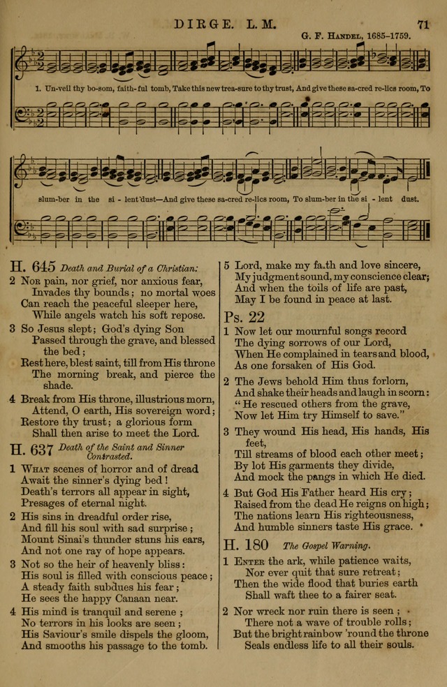 Book of Hymns and Tunes, comprising the psalms and hymns for the worship of God, approved by the general assembly of 1866, arranged with appropriate tunes... by authority of the assembly of 1873 page 67