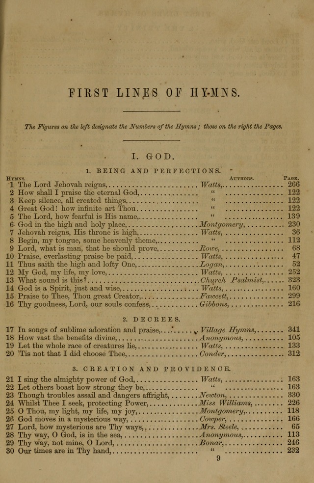 Book of Hymns and Tunes, comprising the psalms and hymns for the worship of God, approved by the general assembly of 1866, arranged with appropriate tunes... by authority of the assembly of 1873 page 9