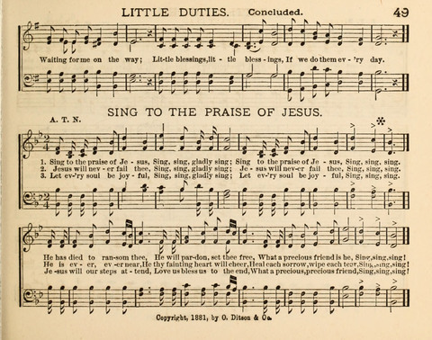 The Beacon Light: a collection of Hymns and Tunes for Sunday School page 49
