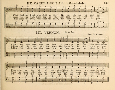The Beacon Light: a collection of Hymns and Tunes for Sunday School page 55