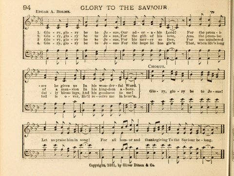 The Beacon Light: a collection of Hymns and Tunes for Sunday School page 94