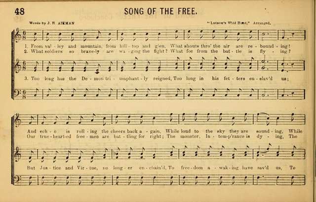 Bugle Notes for the Temperance Army: a collection of songs, quartettes, and glees, adapted to the use of all temperance gatherings, glee clubs, etc. ... page 49