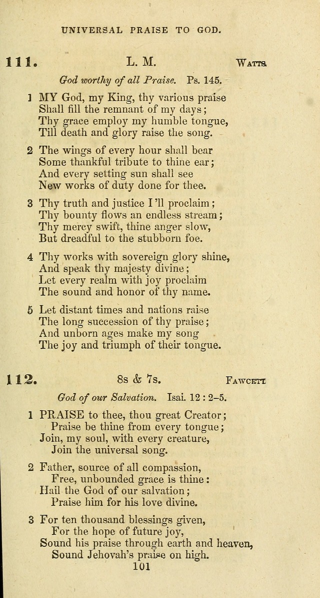 The Baptist Psalmody: a selection of hymns for the worship of God page 101