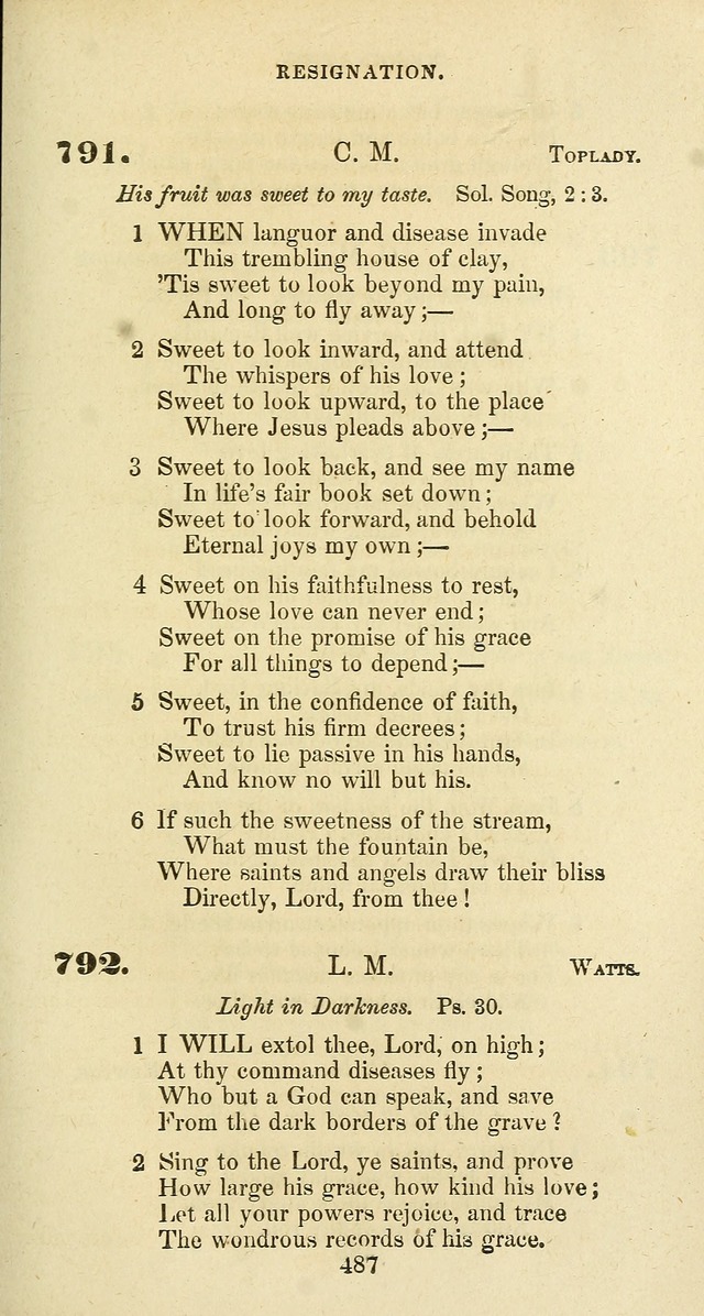 The Baptist Psalmody: a selection of hymns for the worship of God page 487
