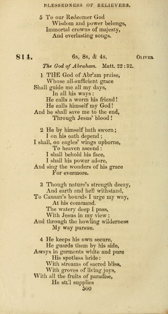 The Baptist Psalmody: a selection of hymns for the worship of God page 500