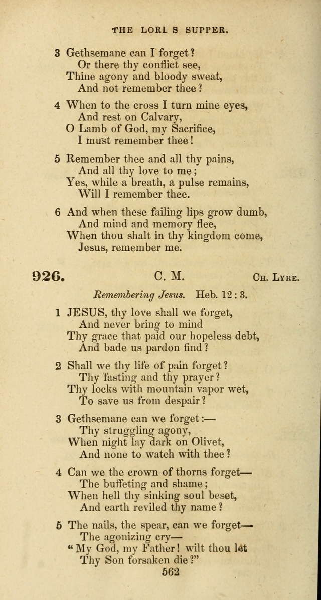 The Baptist Psalmody: a selection of hymns for the worship of God page 562