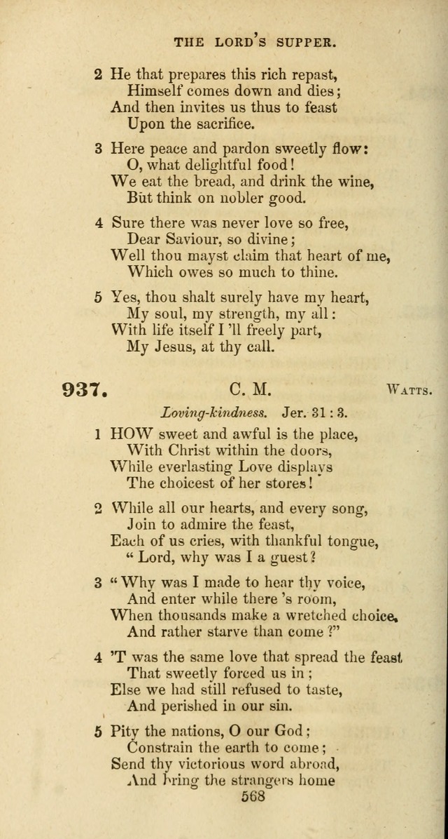 The Baptist Psalmody: a selection of hymns for the worship of God page 568