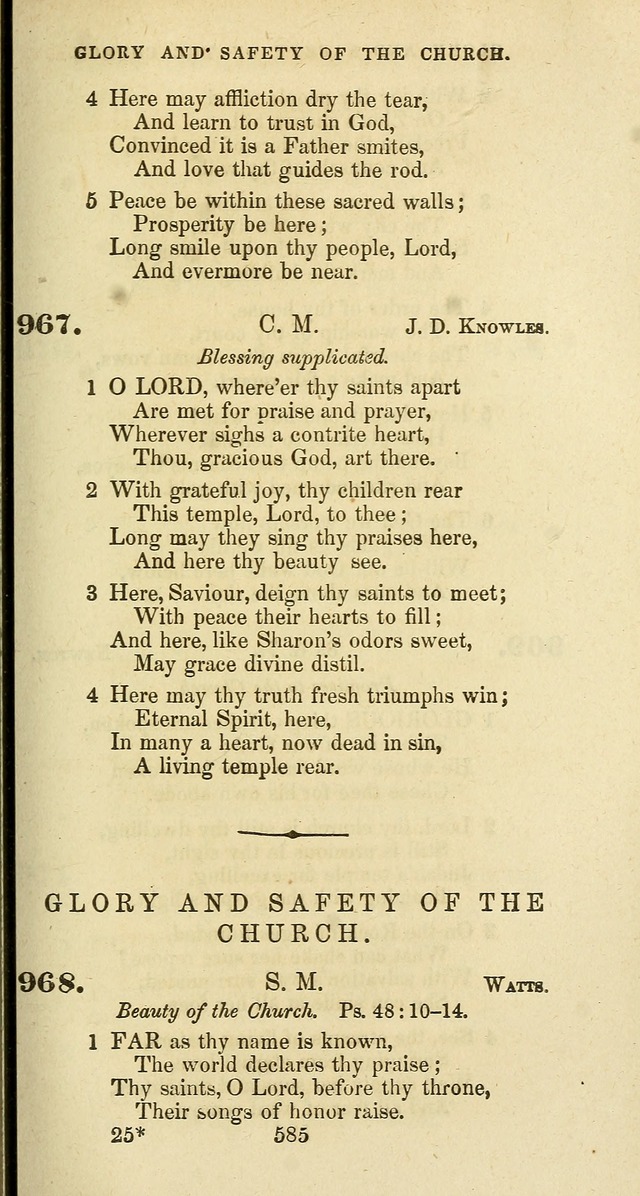 The Baptist Psalmody: a selection of hymns for the worship of God page 585