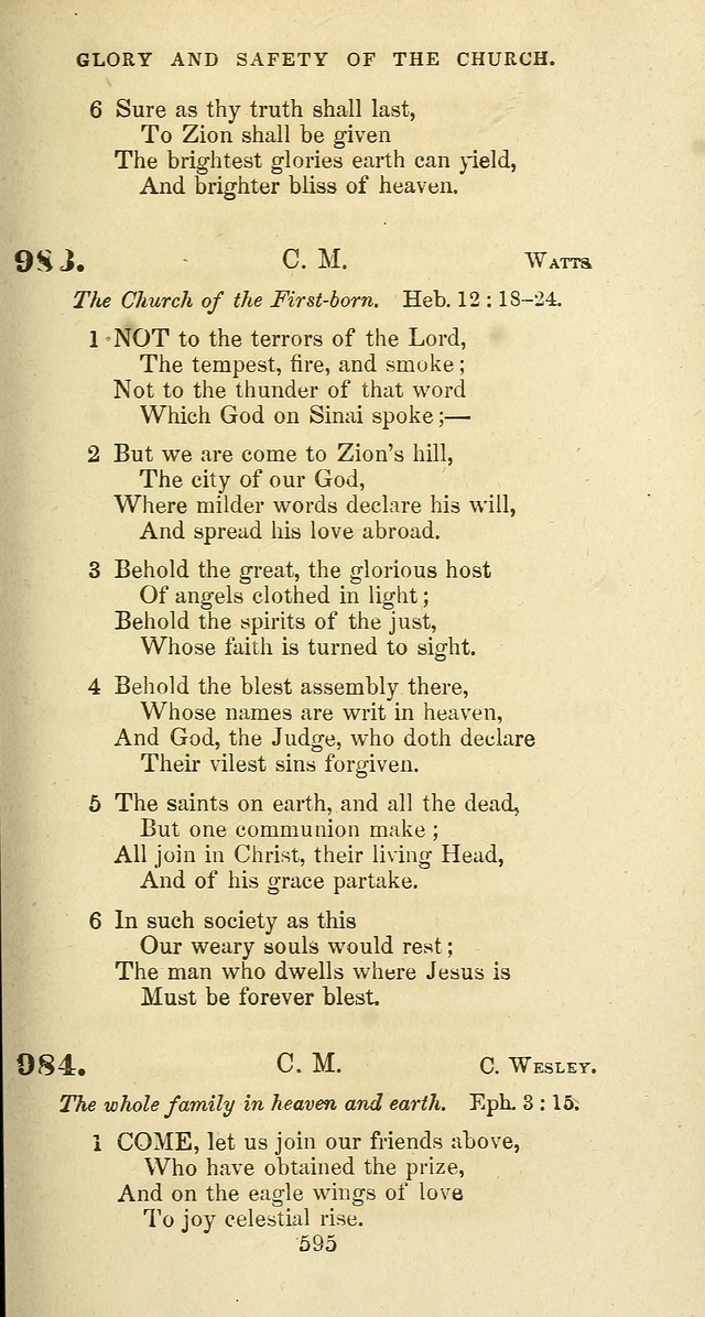 The Baptist Psalmody: a selection of hymns for the worship of God page 595