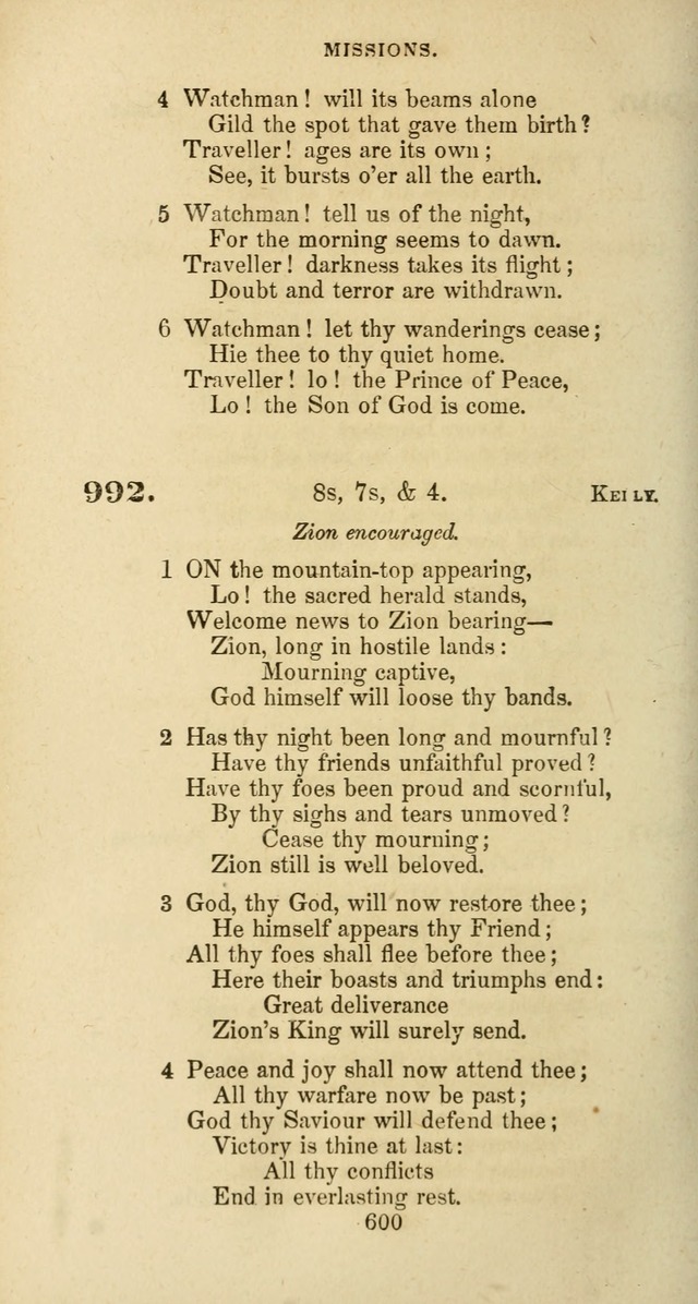 The Baptist Psalmody: a selection of hymns for the worship of God page 600