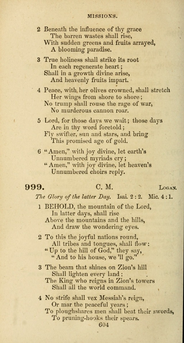 The Baptist Psalmody: a selection of hymns for the worship of God page 604